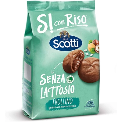 Scotti Sensa Lattosio Frollino laktózmentes keksz mogyorókrémmel 250g