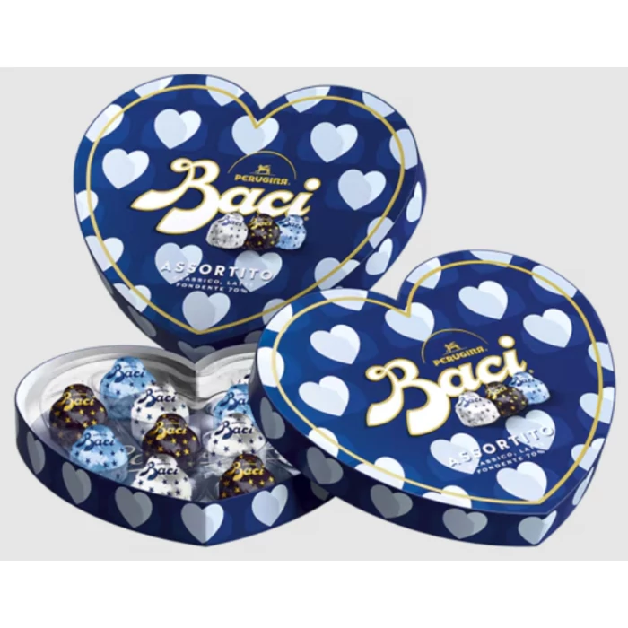 Baci Perugina Scatola Maxi Cuore Assortito - Extra étcsokoládé praliné mogyoróval töltve 150g