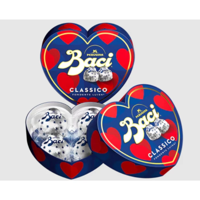 Baci Perugina Scatola Cuoricino Classico Fondente Luisa® - Extra étcsokoládé praliné mogyoróval töltve 50g