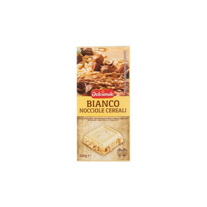 Dolciando Cioccolato Bianco con Nocciole e Cereali 200g