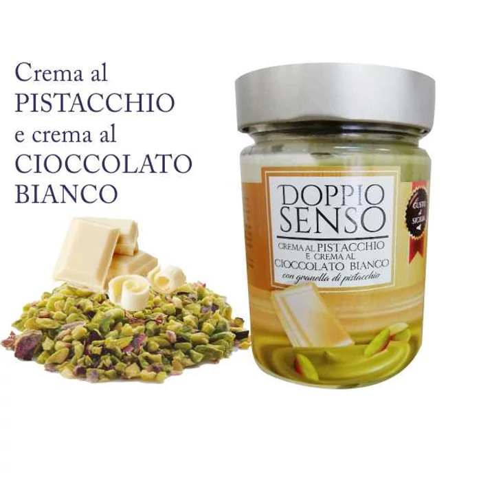 Doppio Senso Crema Al Pistacchio E Crema Al Cioccolato Bianco 330g