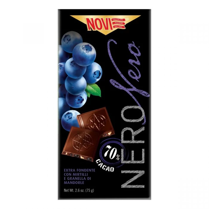 Novi Nero Nero Mirtilli e Mandorle 75g