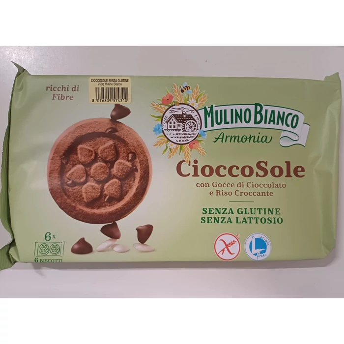 Mulino Bianco CioccoSole glutén és laktózmentes keksz 250g