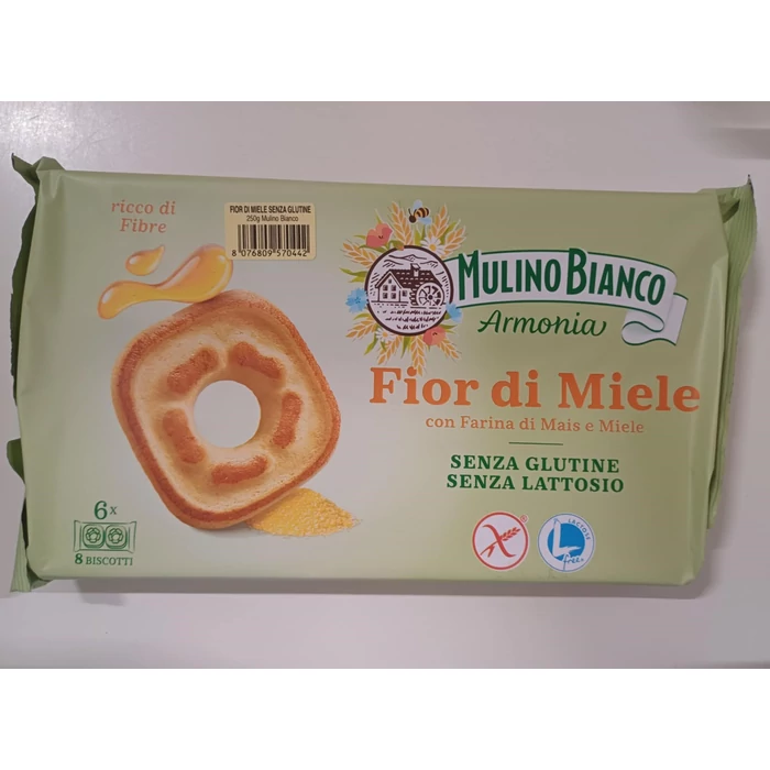 Mulino Bianco Fior di Miele glutén és laktózmentes mézes keksz 250g