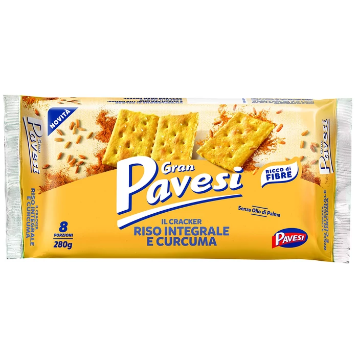 Gran Pavesi Cracker Riso Integrale e Curcuma 280 g