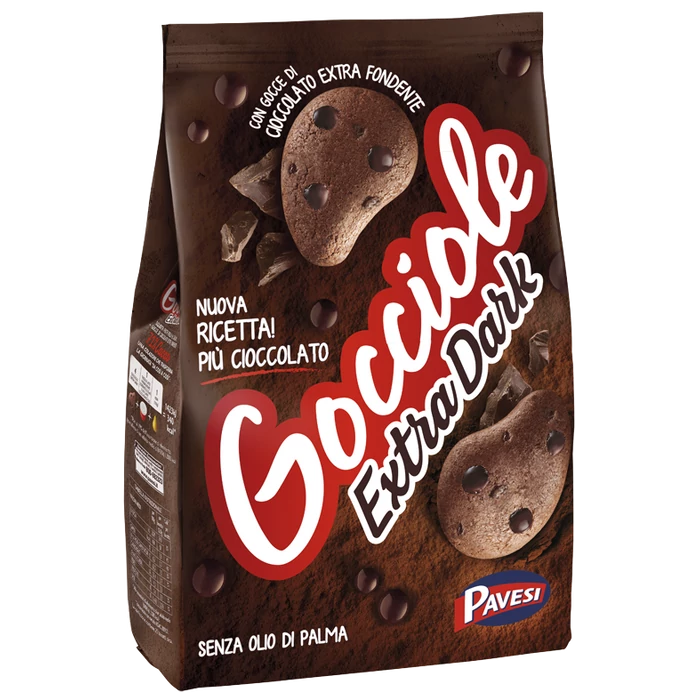 PAVESI GOCCIOLE Extra Dark - Étcsokis keksz 400g