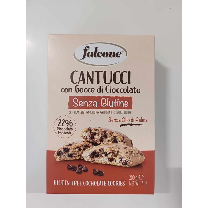 Falcone Cantucci con Gocce di Cioccolato 200g - Gluténmentes