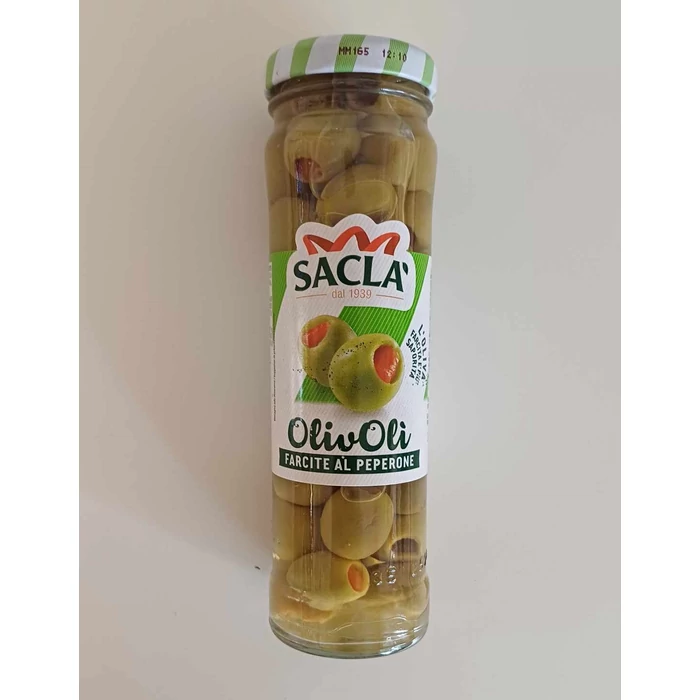 Sacla OlivOli  - Olivabogyó paprikával töltve 140g