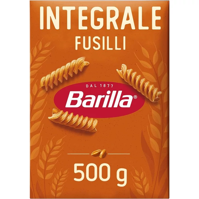 Barilla Fusilli Integrale - Teljeskiörlésű Fusilli tészta 500g