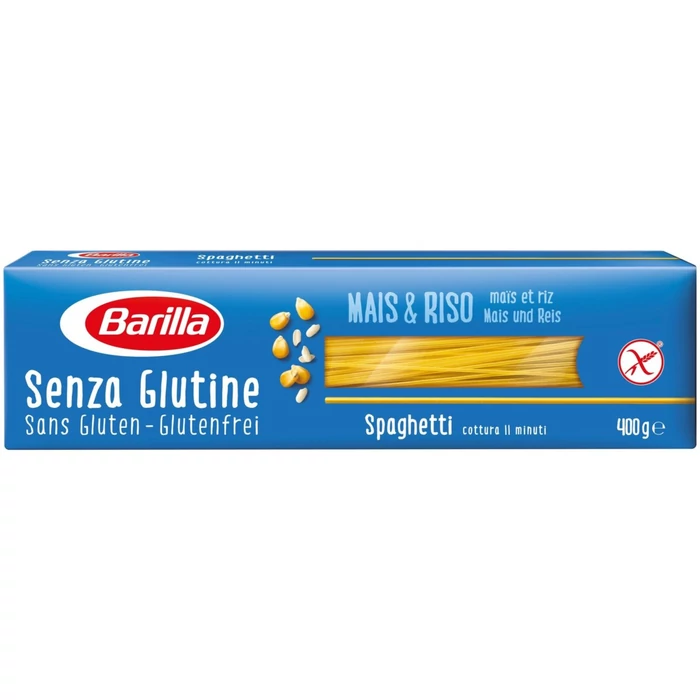 Barilla Spaghetti Senza Glutine MAis & Riso 400g - Gluténmentes spagetti tészta kukoricából és rizsből